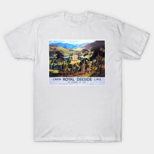 Vintage LNER poster for Deeside, Scotland T-Shirt